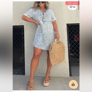 Washed grey shirt dress. Cute!